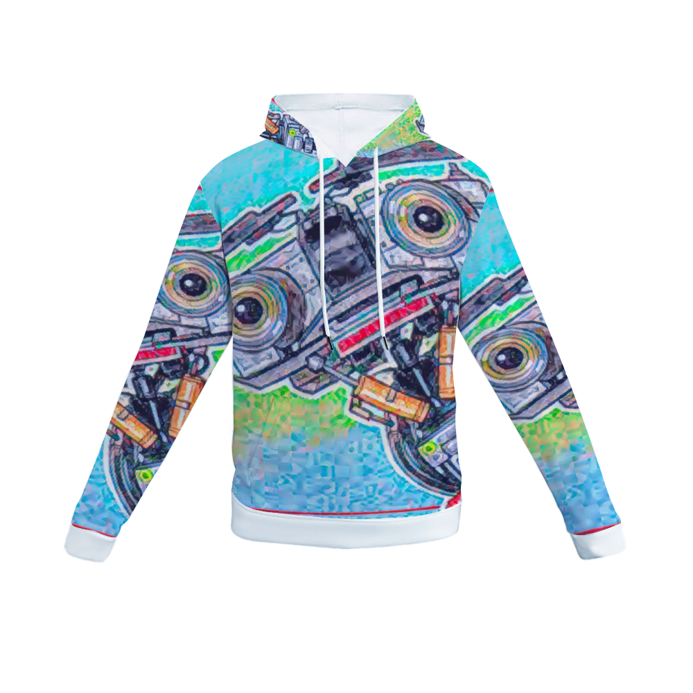 Customizable Unisex All Over Print Plush Hoodies with Pockets