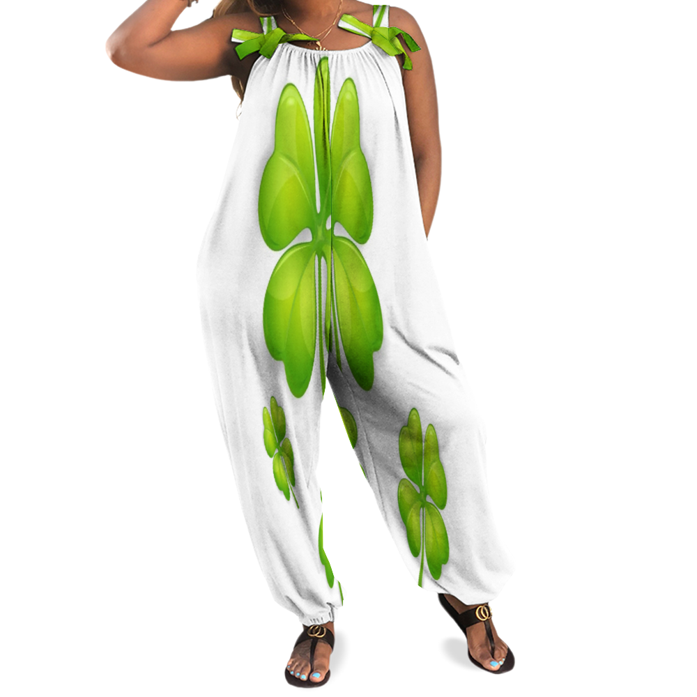 Custom All Over Print Women's Jumpsuit with Suspender