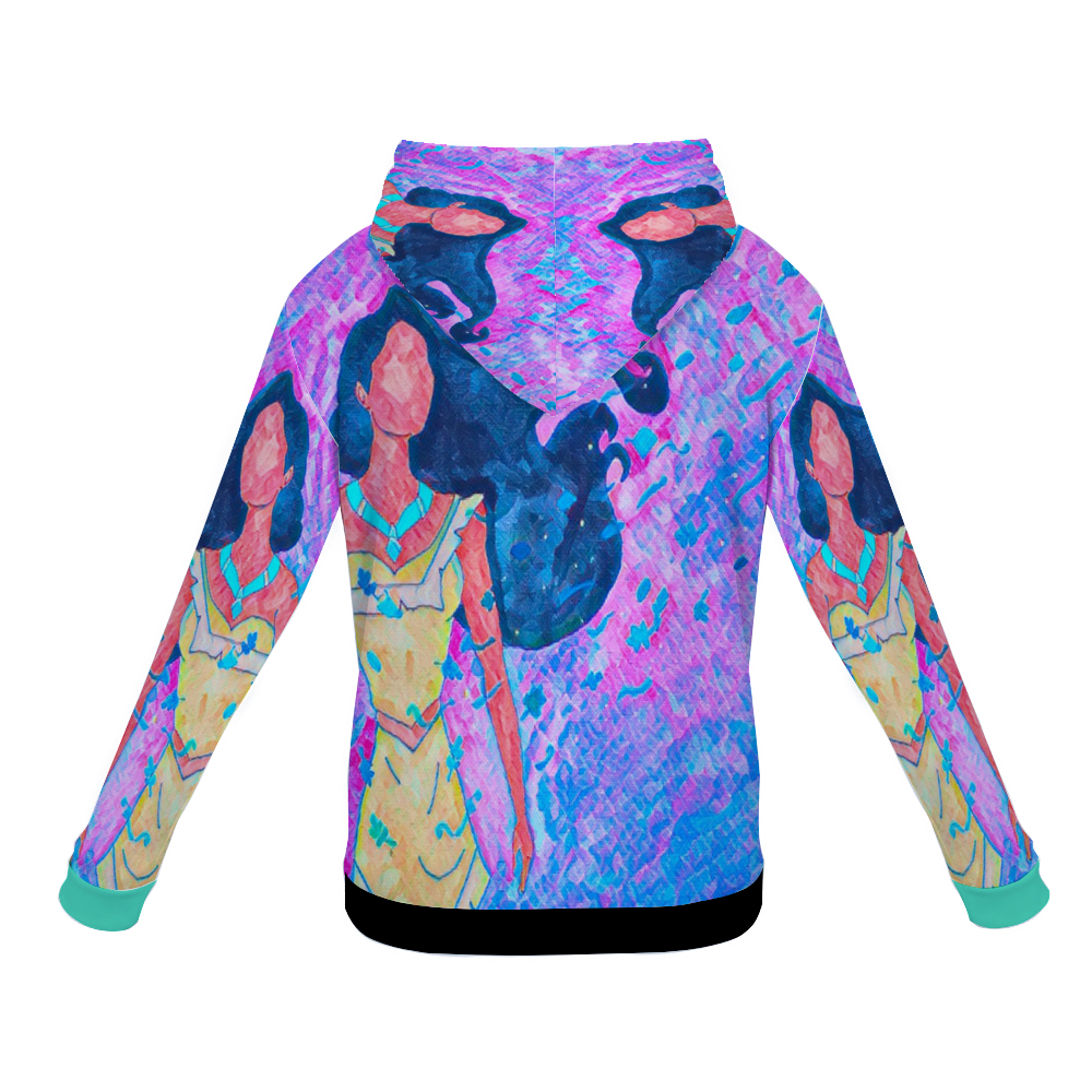 Customizable Unisex All Over Print Plush Hoodies with Pockets