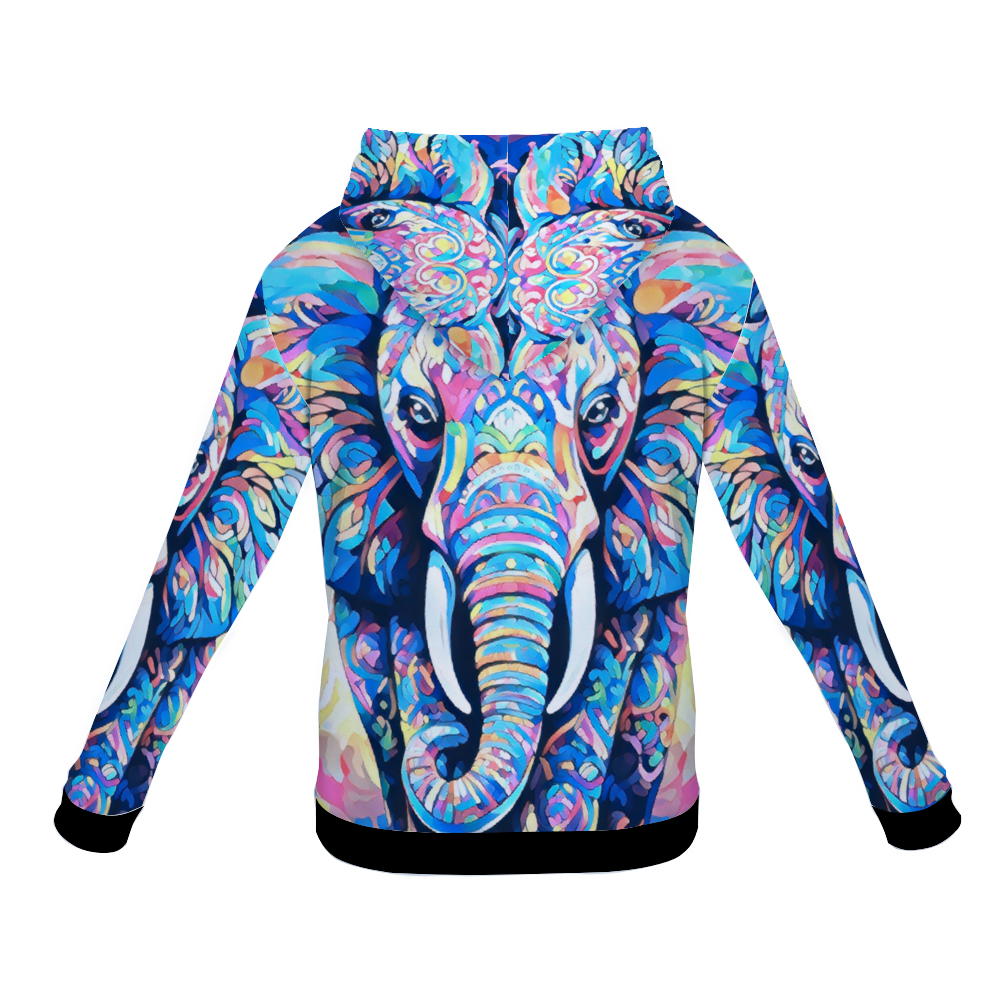 Customizable Unisex All Over Print Plush Hoodies with Pockets