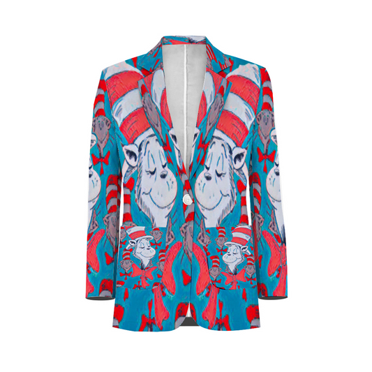 All Over Print Men Casual Suit Blazer with Pockets Coat Fashion