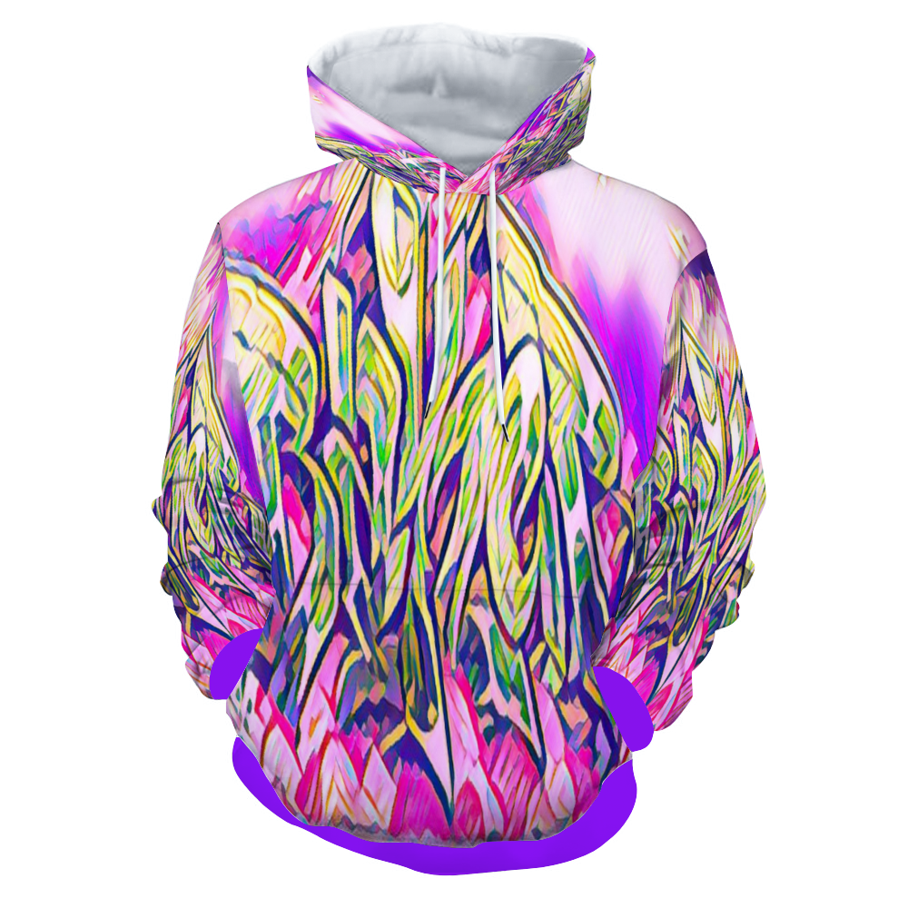 Customizable Unisex All Over Print Plush Hoodies with Pockets