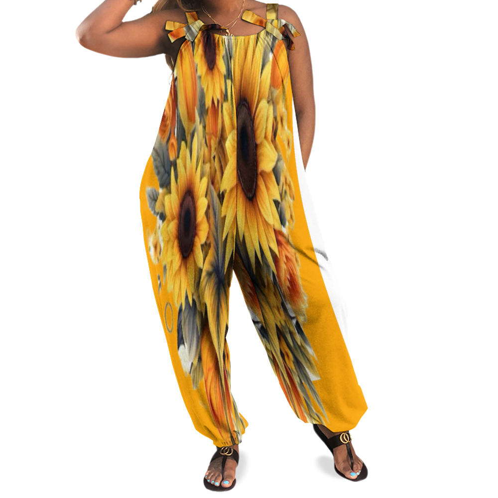 Custom All Over Print Women's Jumpsuit with Suspender