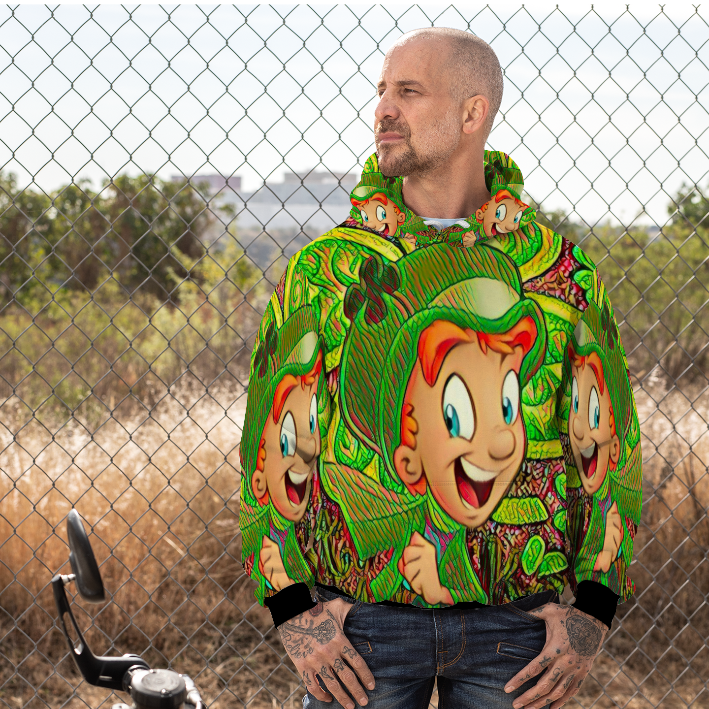 Customizable Unisex All Over Print Plush Hoodies with Pockets