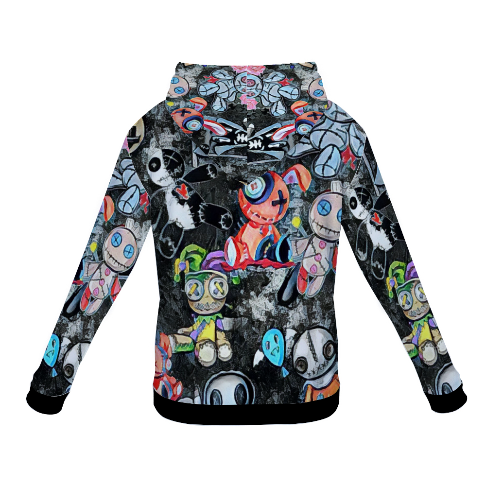 Customizable Unisex All Over Print Plush Hoodies with Pockets