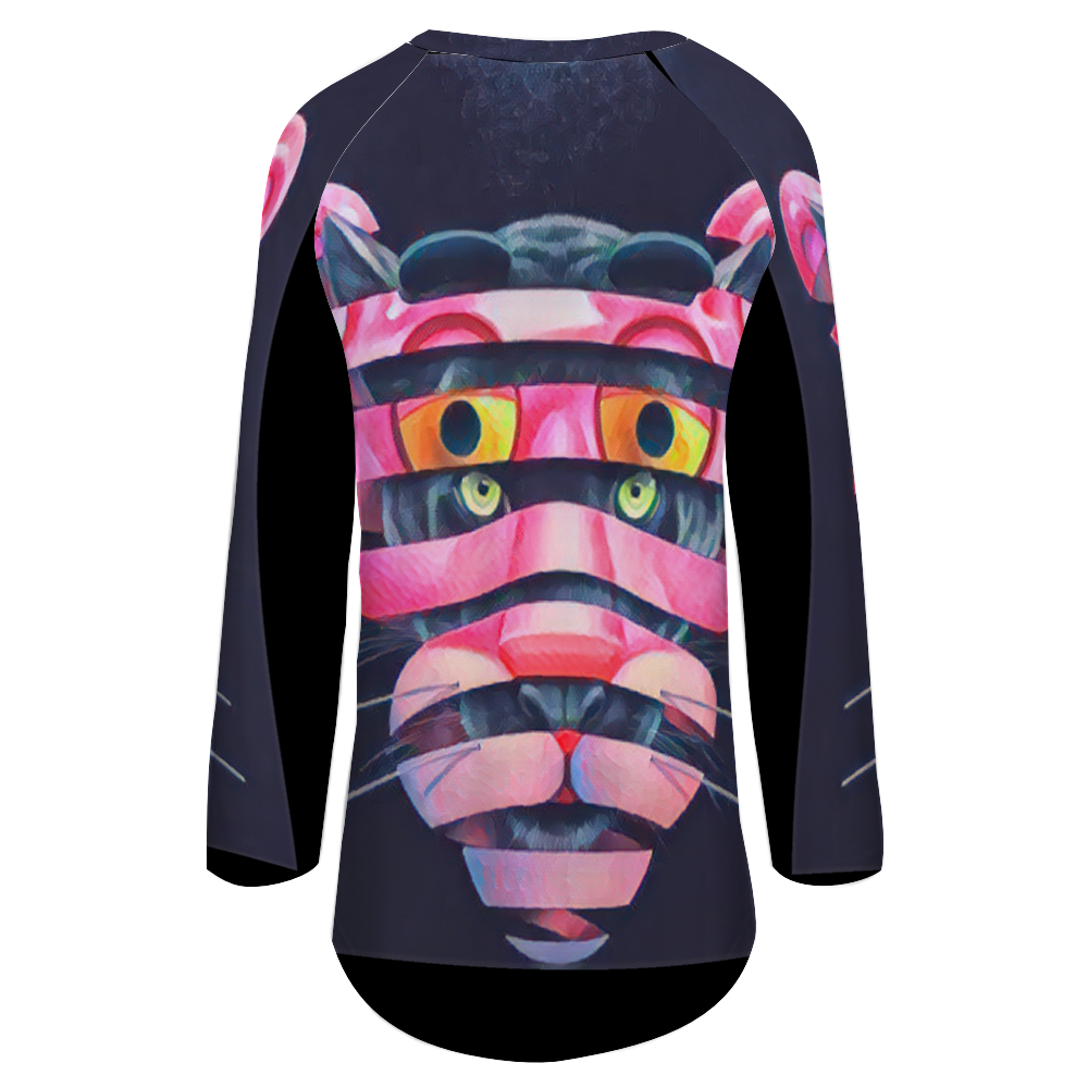 Custom Women's  Raglan Long Sleeve T-Shirt All Over Print Casual Shirt