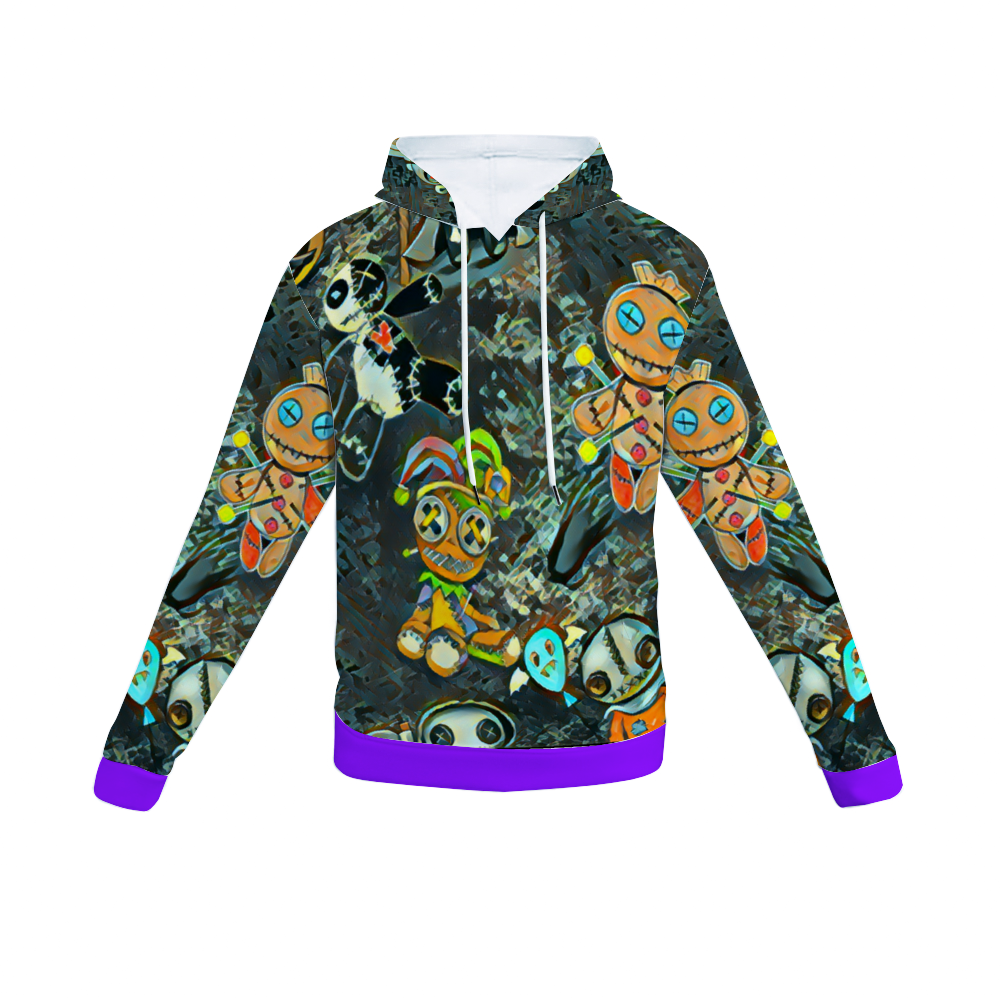 Customizable Unisex All Over Print Plush Hoodies with Pockets