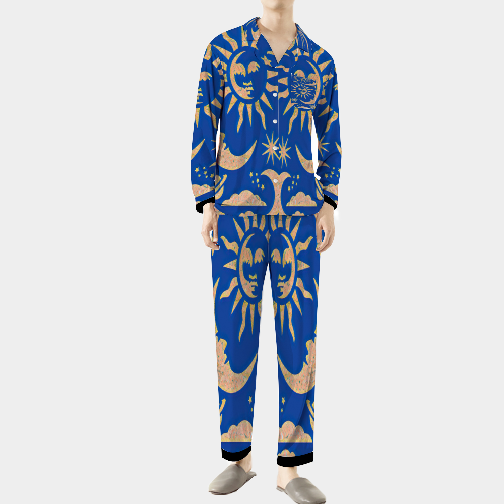 Custom Unisex  All Over Print Long Sleeve Pajamas Set of Shirt & Pants for Adults Sleeper Set Lounge Clothing