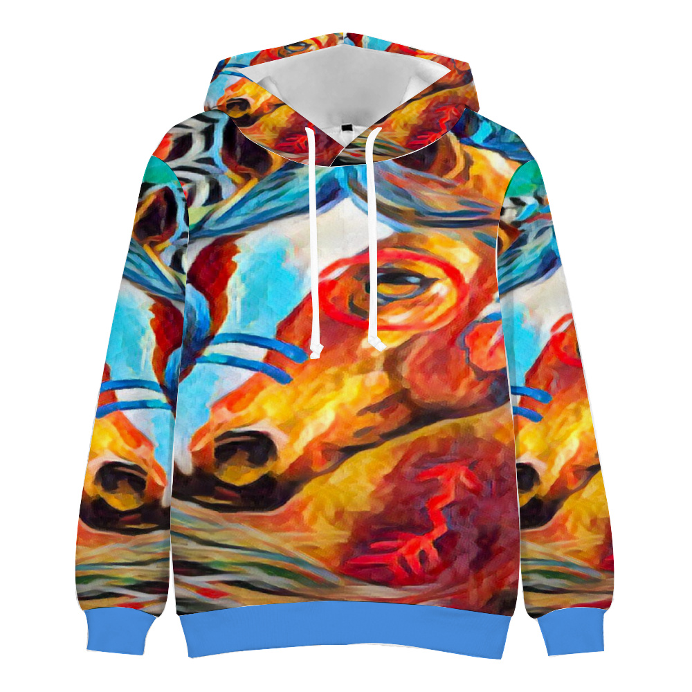 Custom Unisex Hoodies Novelty Pullover Sweatshirts  without Pockets