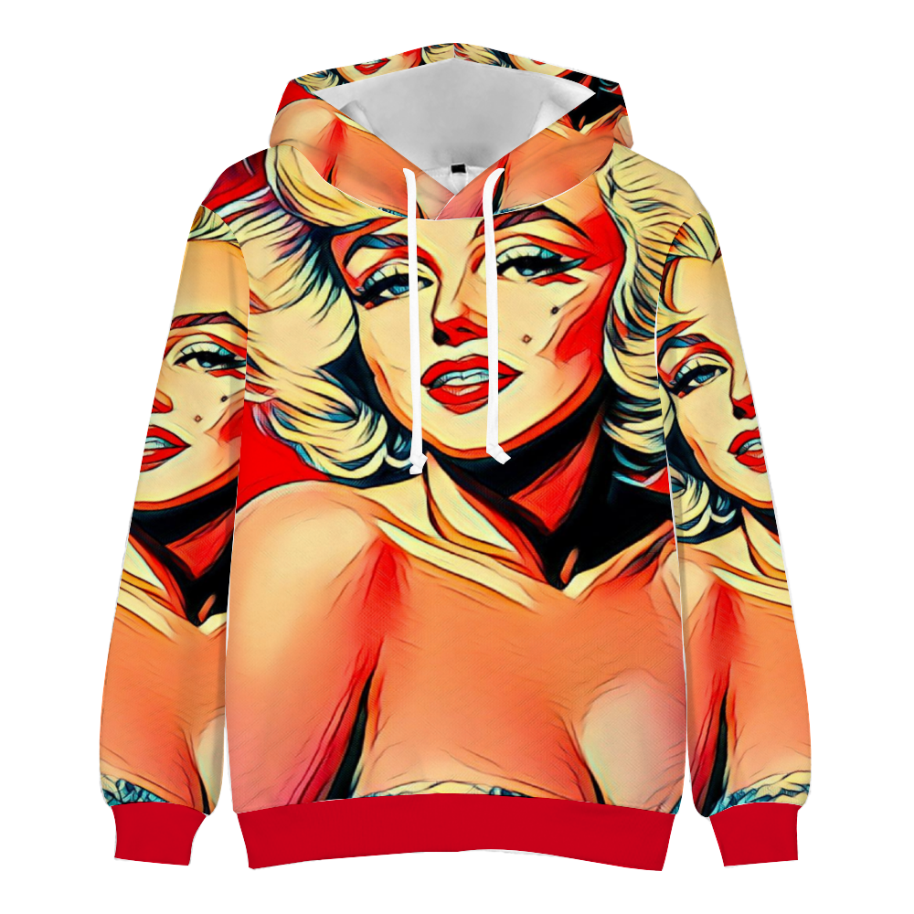 Custom Unisex Hoodies Novelty Pullover Sweatshirts  without Pockets