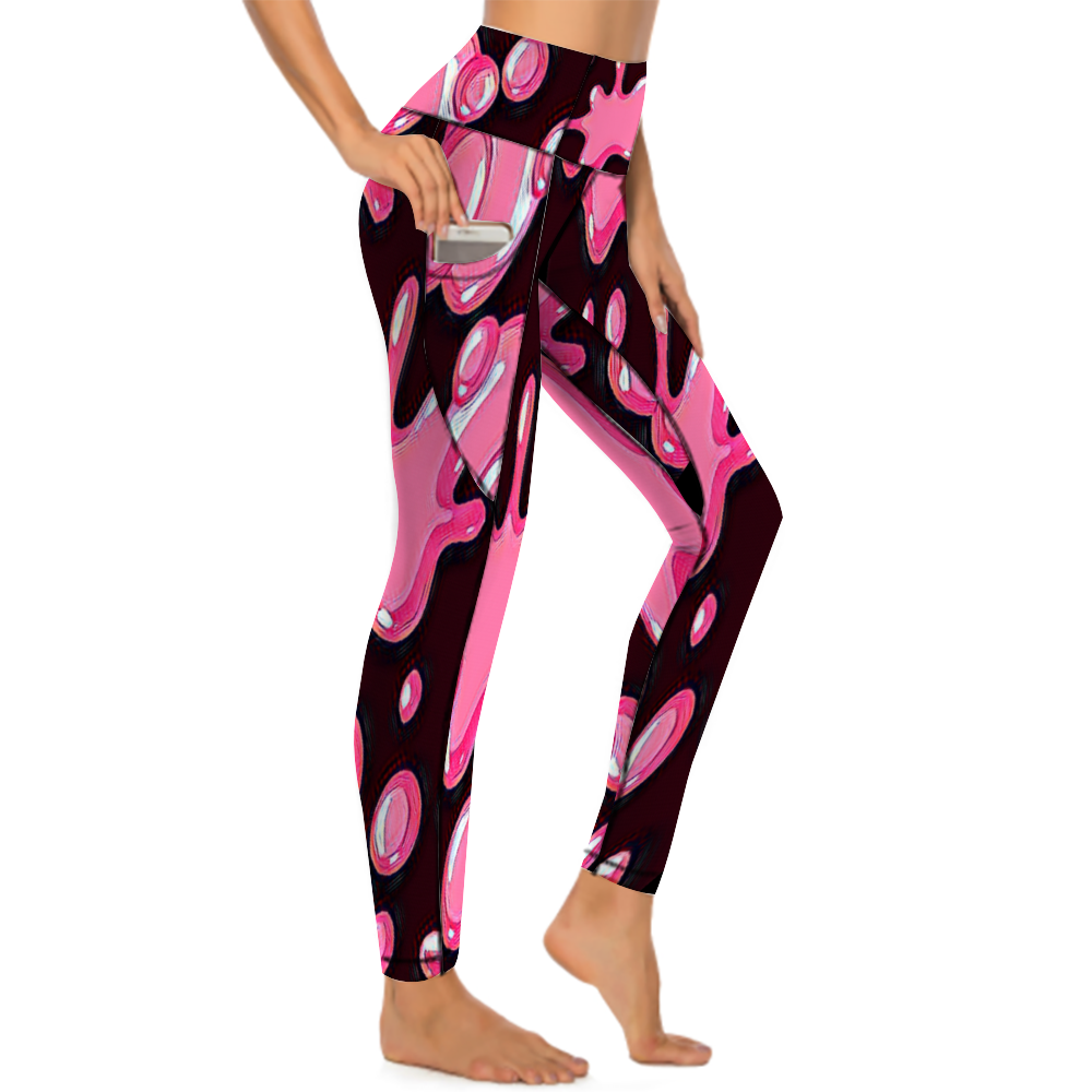 Custom Women's All Over Printed High Waist Yoga Skinny Pants