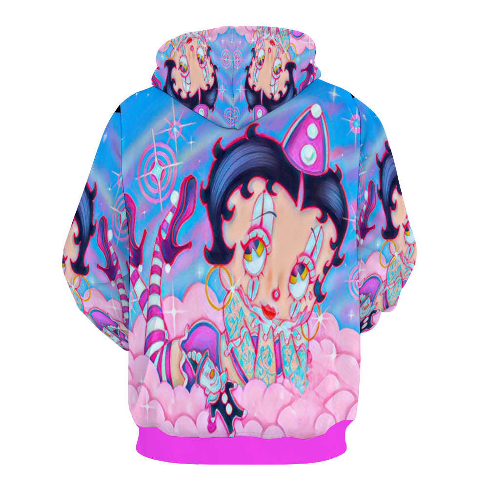 Customizable Unisex All Over Print Plush Hoodies with Pockets