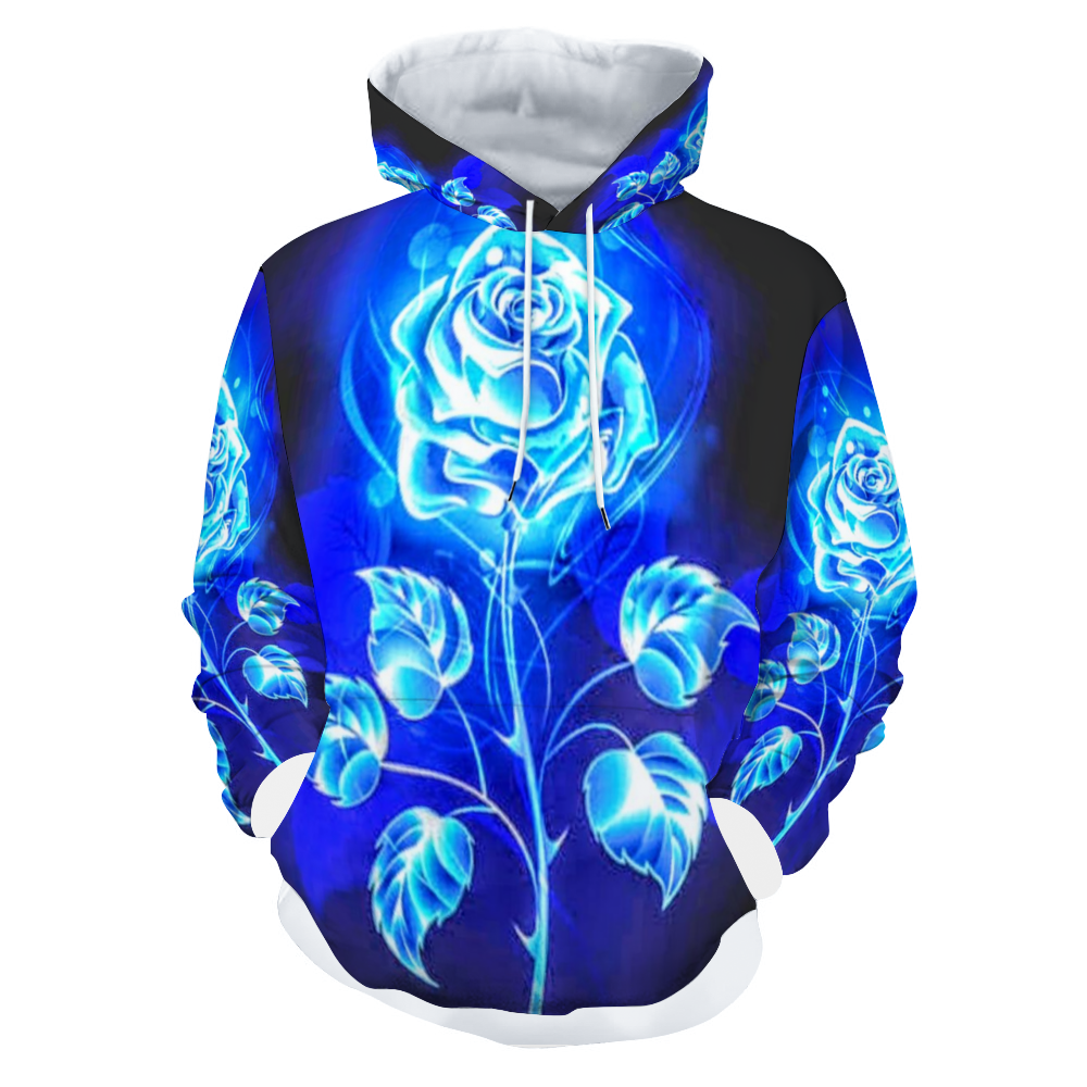 Customizable Unisex All Over Print Plush Hoodies with Pockets