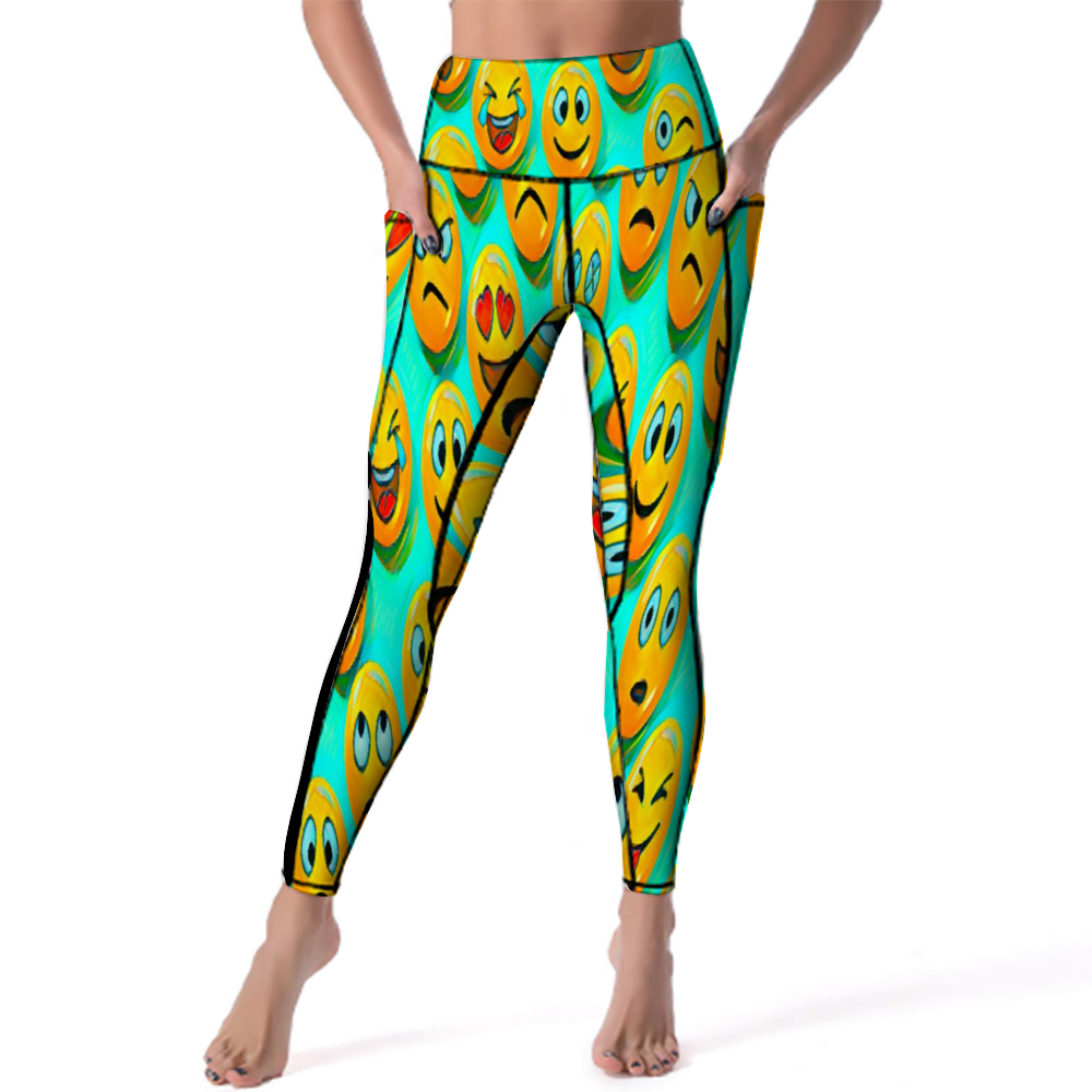 Custom Women's All Over Printed High Waist Yoga Skinny Pants