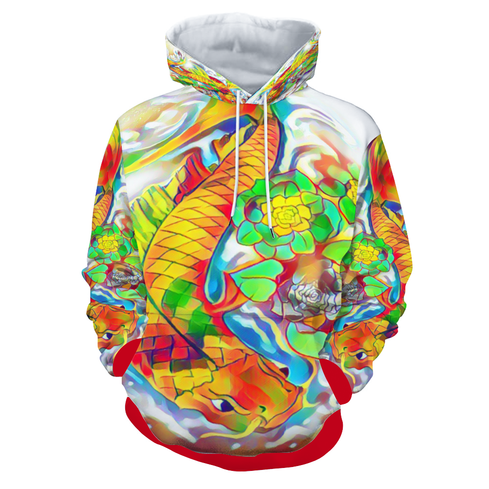 Customizable Unisex All Over Print Plush Hoodies with Pockets