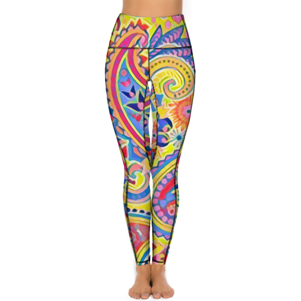 Custom Women's All Over Printed High Waist Yoga Skinny Pants