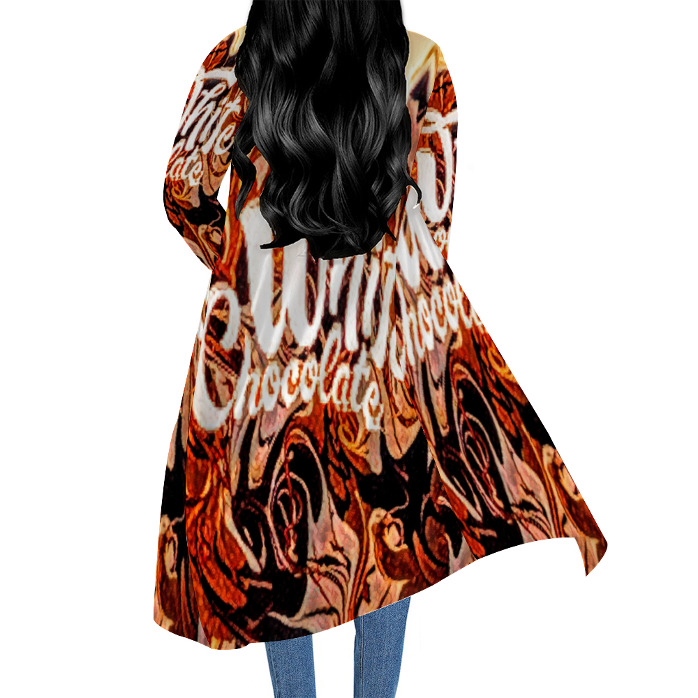 Custom Casual Front Open Dress Smock Long Sleeves Dress Smock