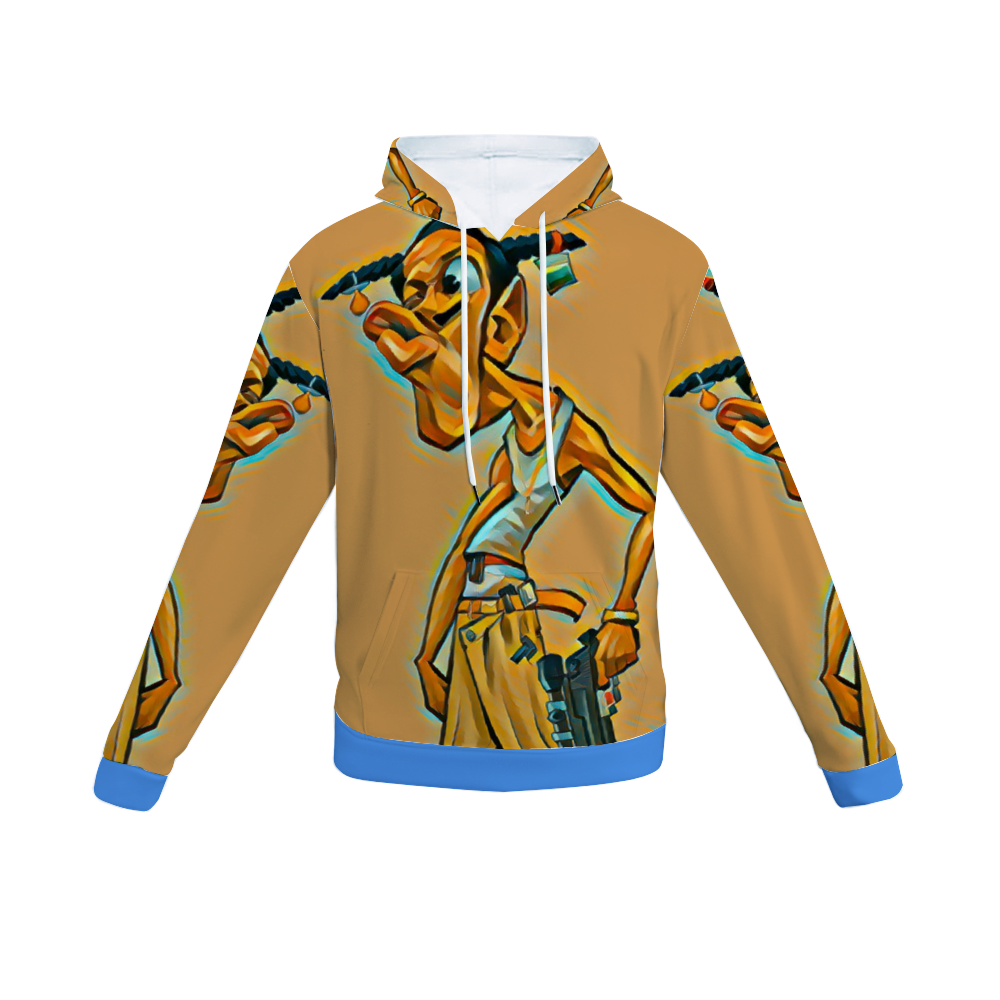 Customizable Unisex All Over Print Plush Hoodies with Pockets