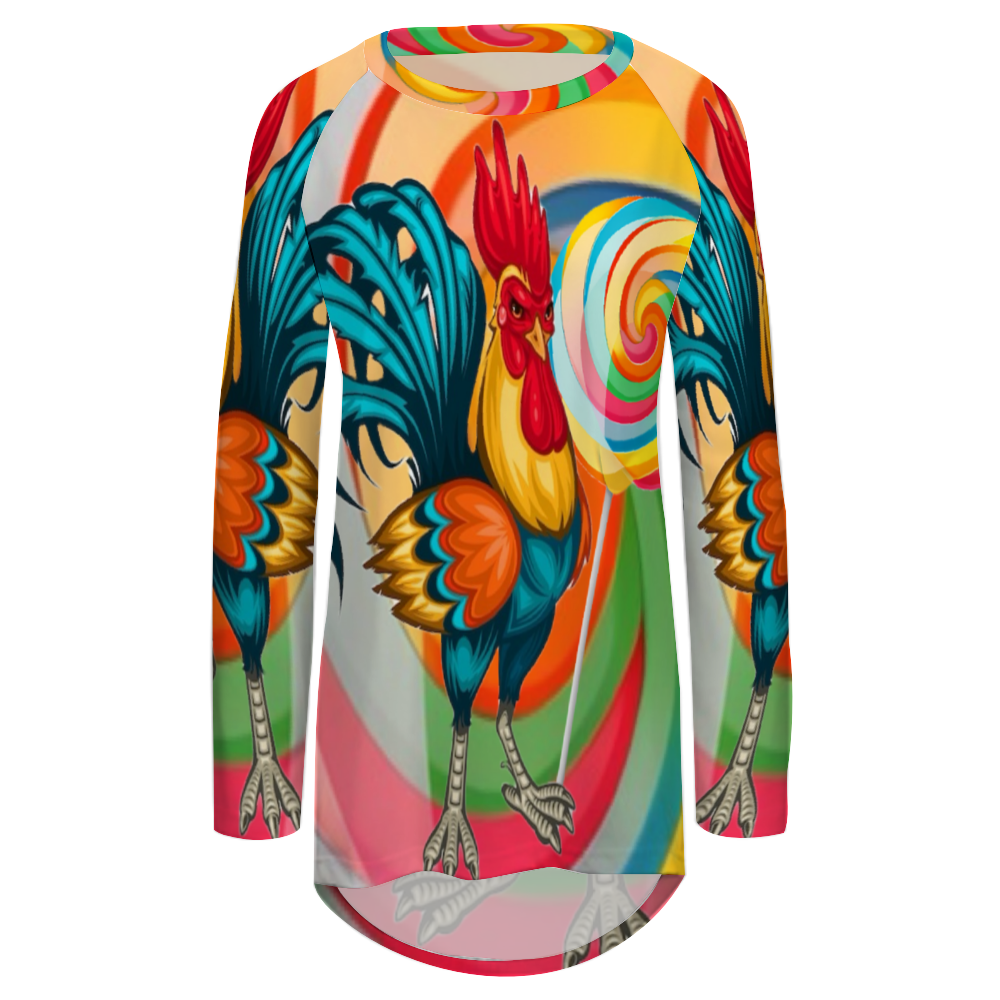 Custom Women's  Raglan Long Sleeve T-Shirt All Over Print Casual Shirt