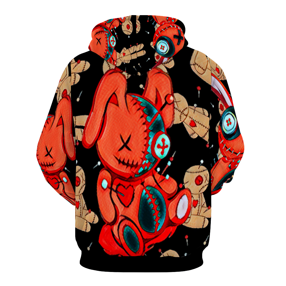 Customizable Unisex All Over Print Plush Hoodies with Pockets