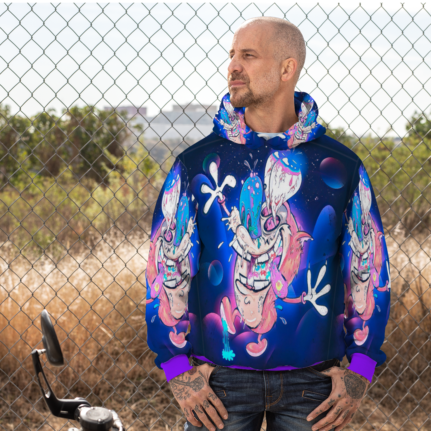 Customizable Unisex All Over Print Plush Hoodies with Pockets