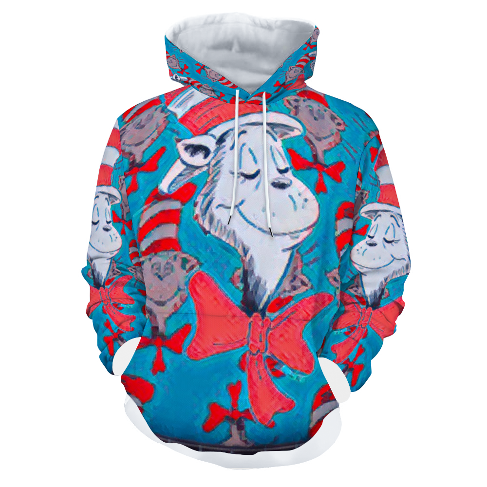 Customizable Unisex All Over Print Plush Hoodies with Pockets