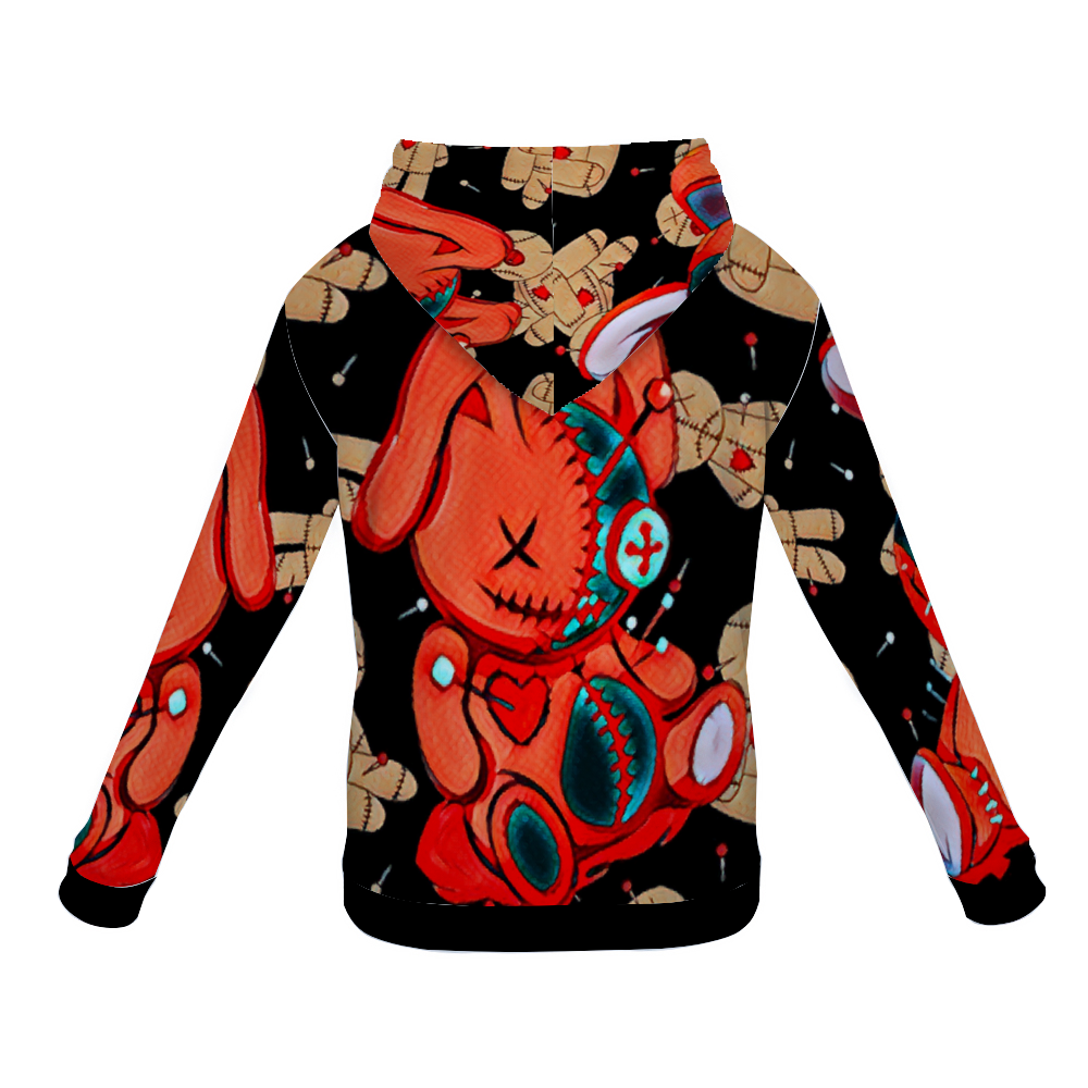 Customizable Unisex All Over Print Plush Hoodies with Pockets