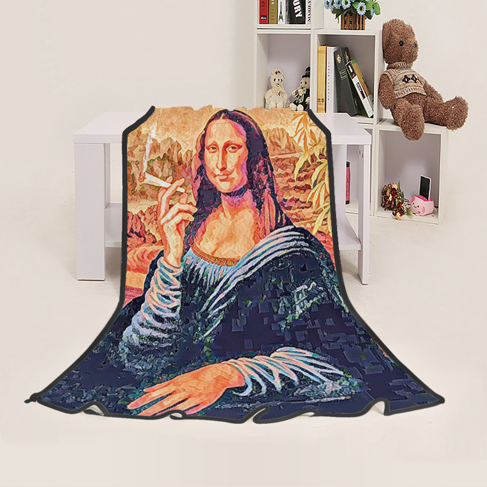 [All Sizes] Custom Sherpa Fleece Blanket 1 Sided Printing 60" × 80"/60" × 50"/40" × 50"