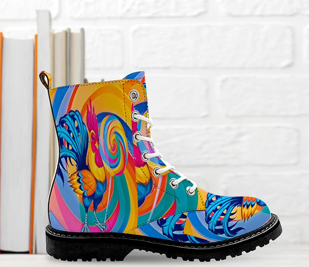 Custom Round Toe Boots Fashion Unisex All Over Print Shoes