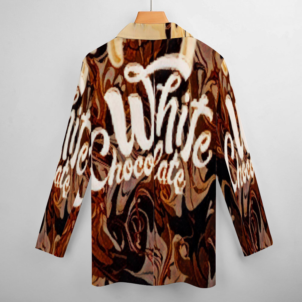 Custom Women's Casual Suit All Over Print Blazer Coat Fashion Light Coat