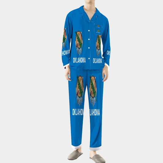 Custom Unisex  All Over Print Long Sleeve Pajamas Set of Shirt & Pants for Adults Sleeper Set Lounge Clothing