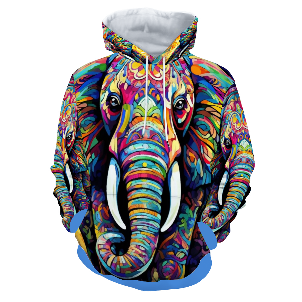 Customizable Unisex All Over Print Plush Hoodies with Pockets