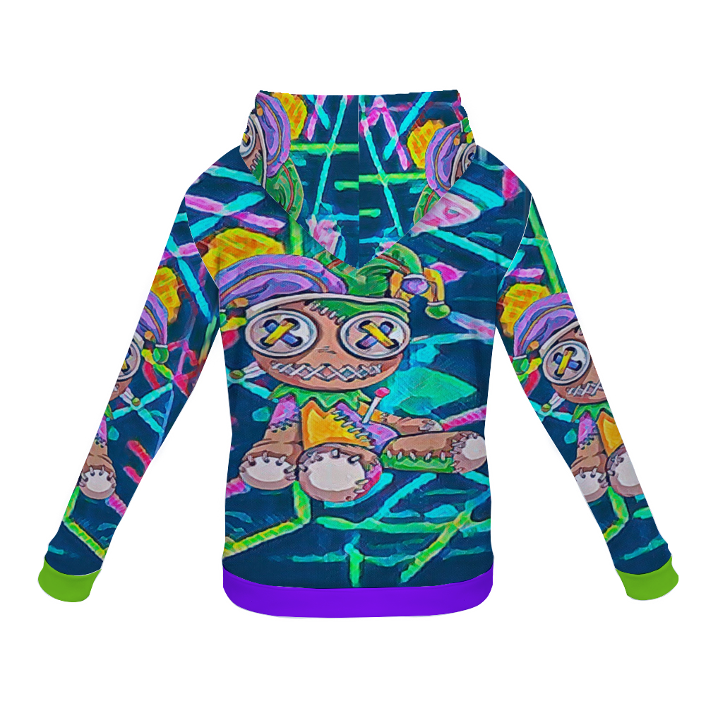 Customizable Unisex All Over Print Plush Hoodies with Pockets