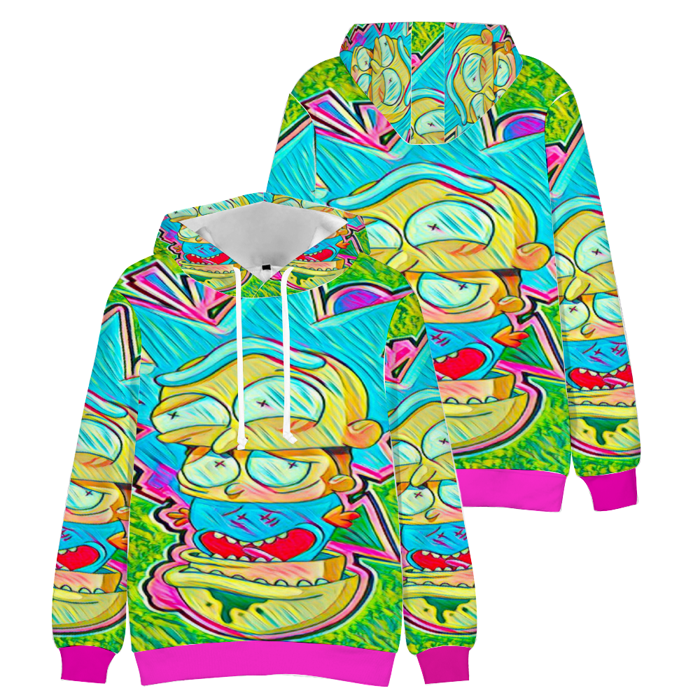 Custom Unisex Hoodies Novelty Pullover Sweatshirts  without Pockets