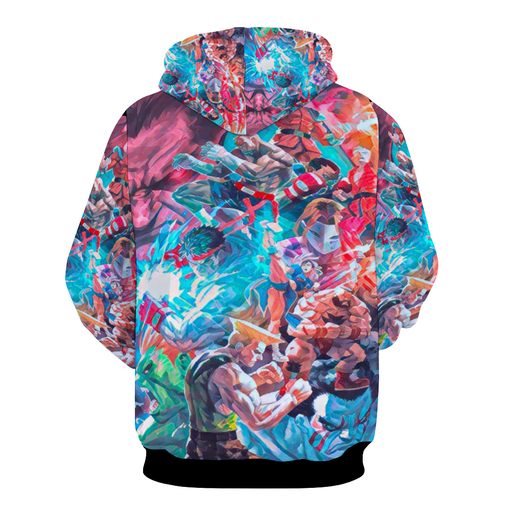 Customizable Unisex All Over Print Plush Hoodies with Pockets