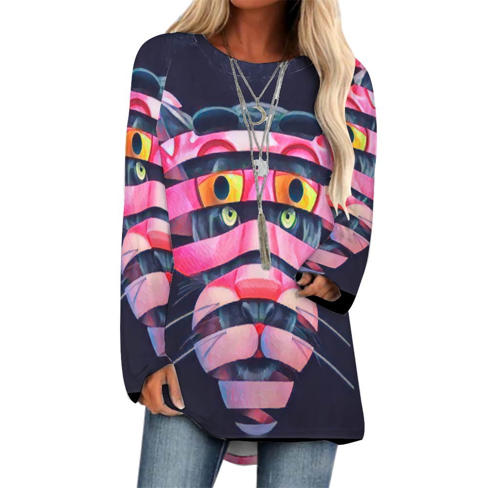 Custom Women's  Raglan Long Sleeve T-Shirt All Over Print Casual Shirt