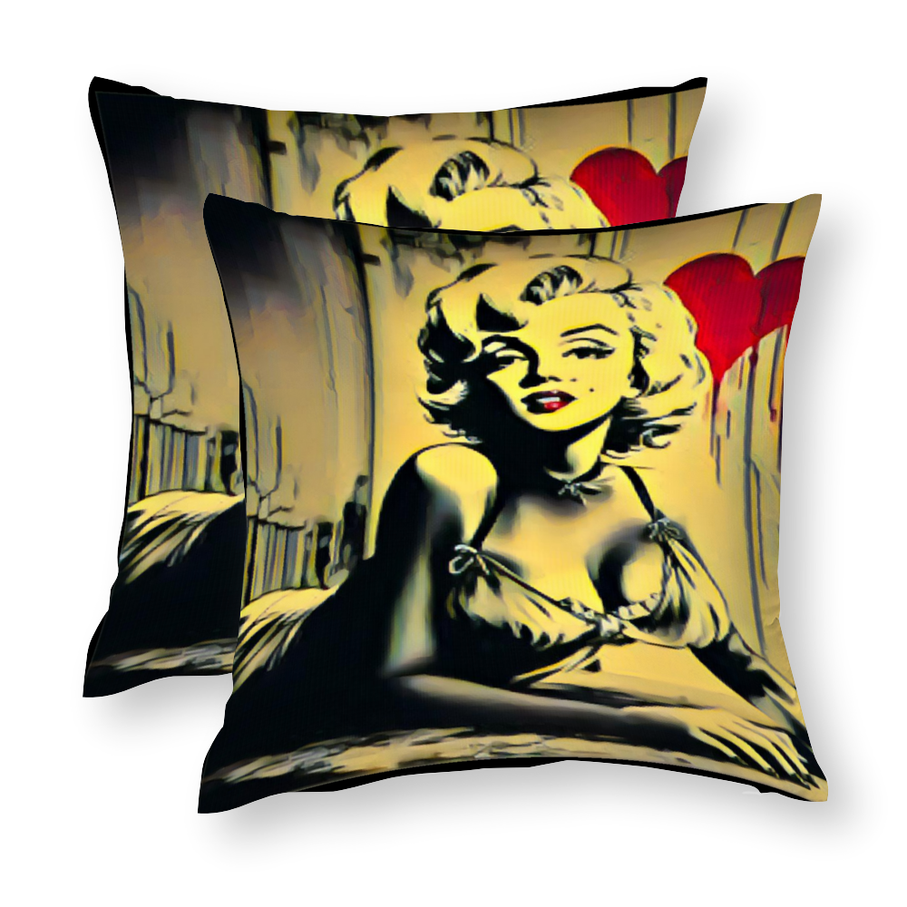 Custom Multisize Cotton Polyester Pillowcases 2 Sides Same Design