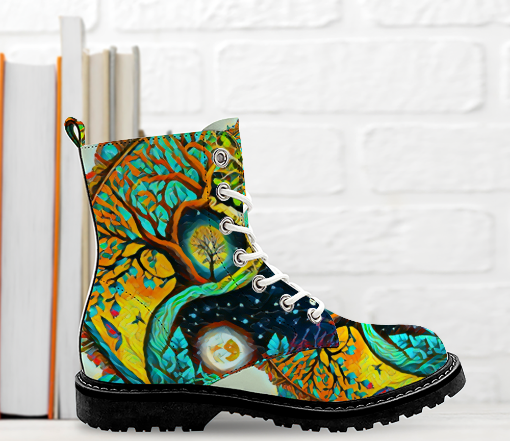 Custom Round Toe Boots Fashion Unisex All Over Print Shoes