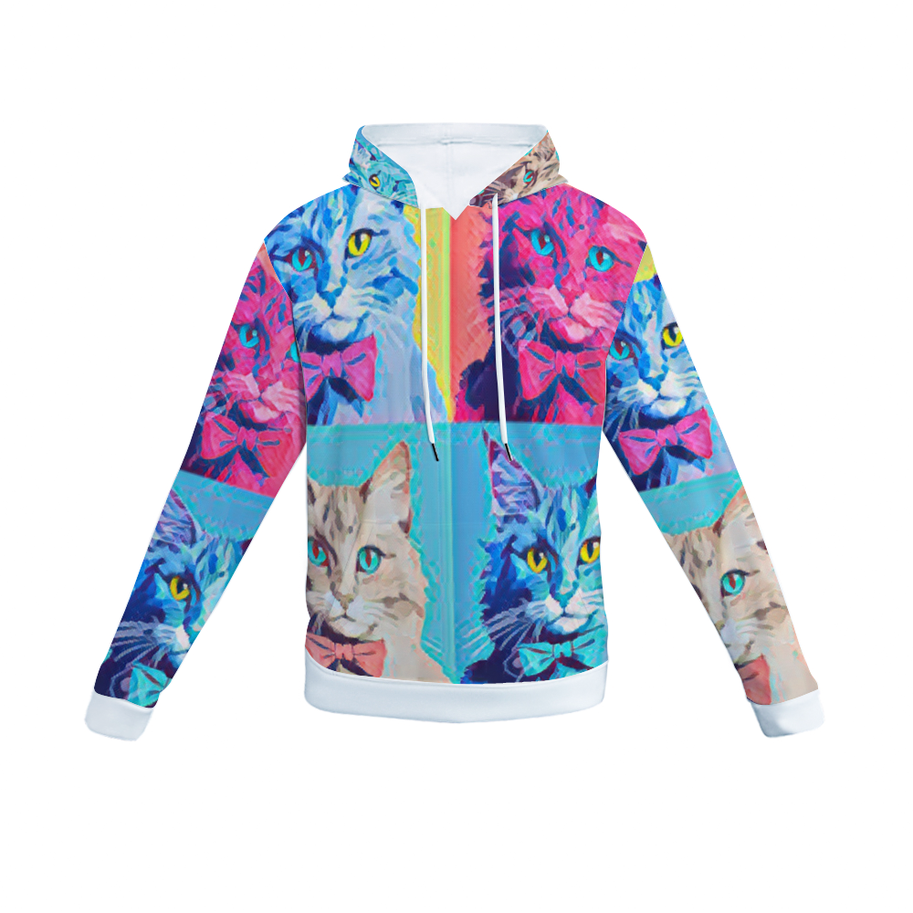 Customizable Unisex All Over Print Plush Hoodies with Pockets