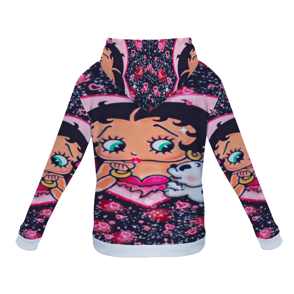 Customizable Unisex All Over Print Plush Hoodies with Pockets