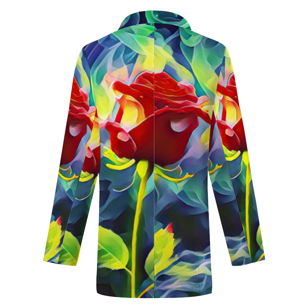 Custom Women's Casual Suit All Over Print Blazer Coat Fashion Light Coat