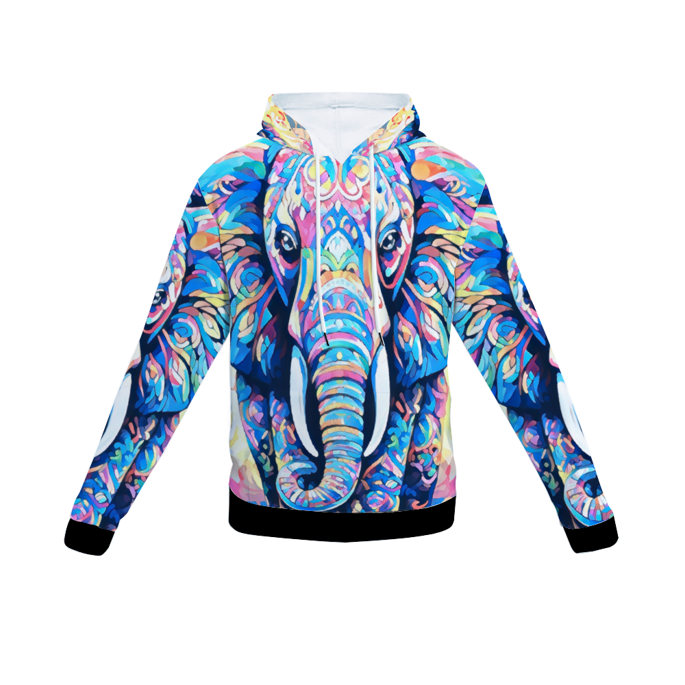 Customizable Unisex All Over Print Plush Hoodies with Pockets