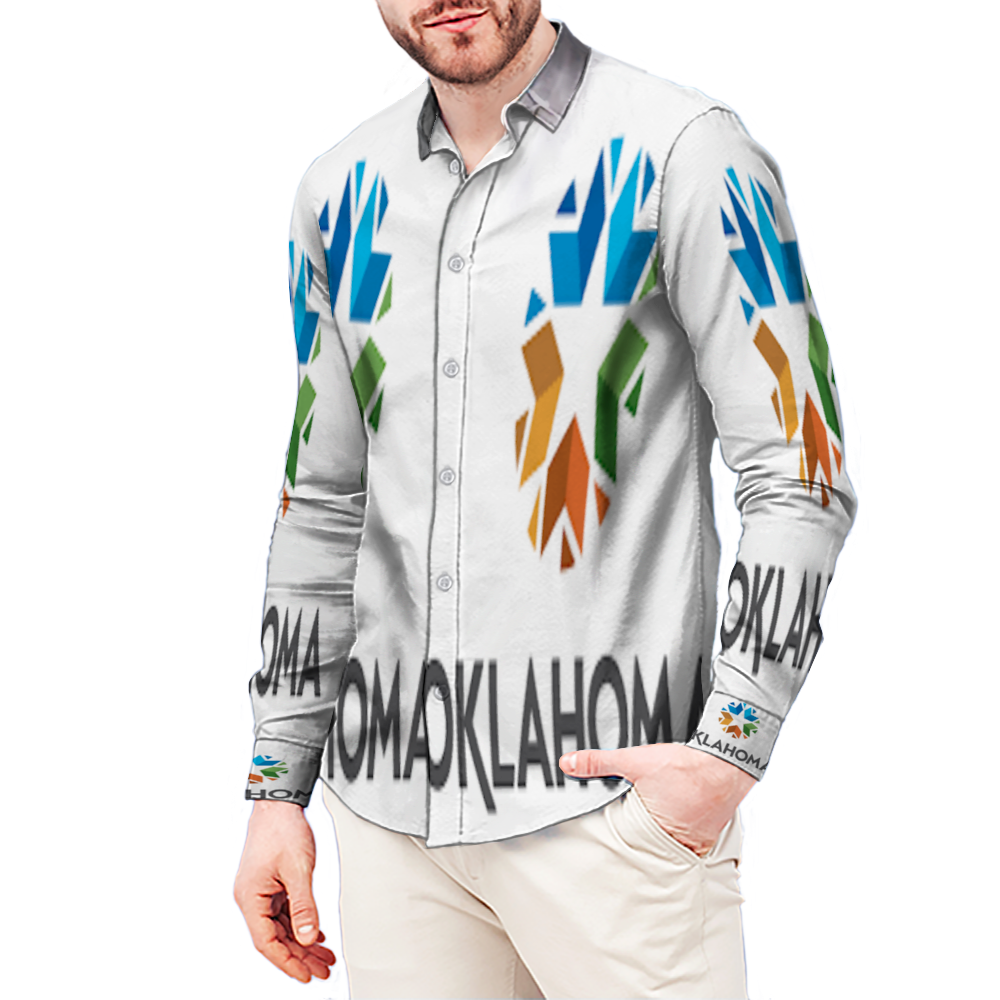 All Over Print Men's Fit Camp Collar Long Sleeve Shirt