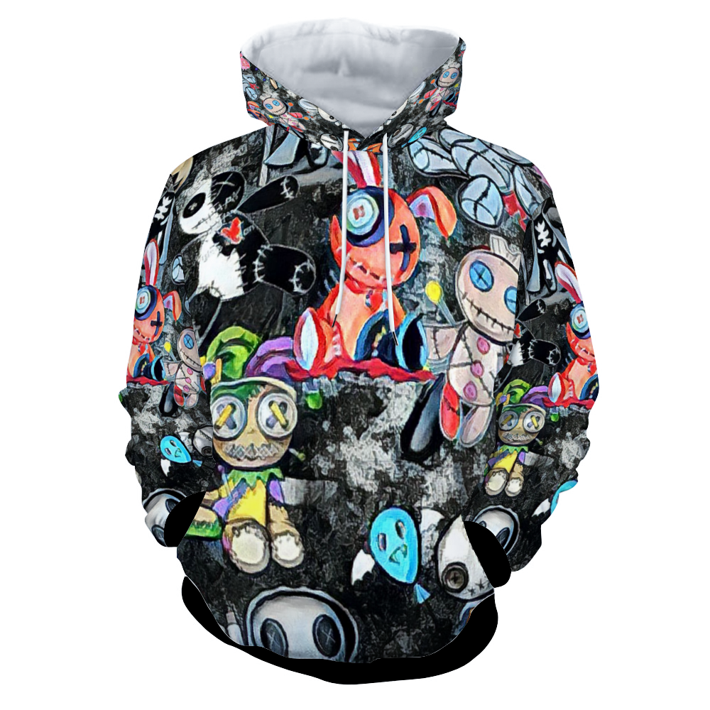 Customizable Unisex All Over Print Plush Hoodies with Pockets