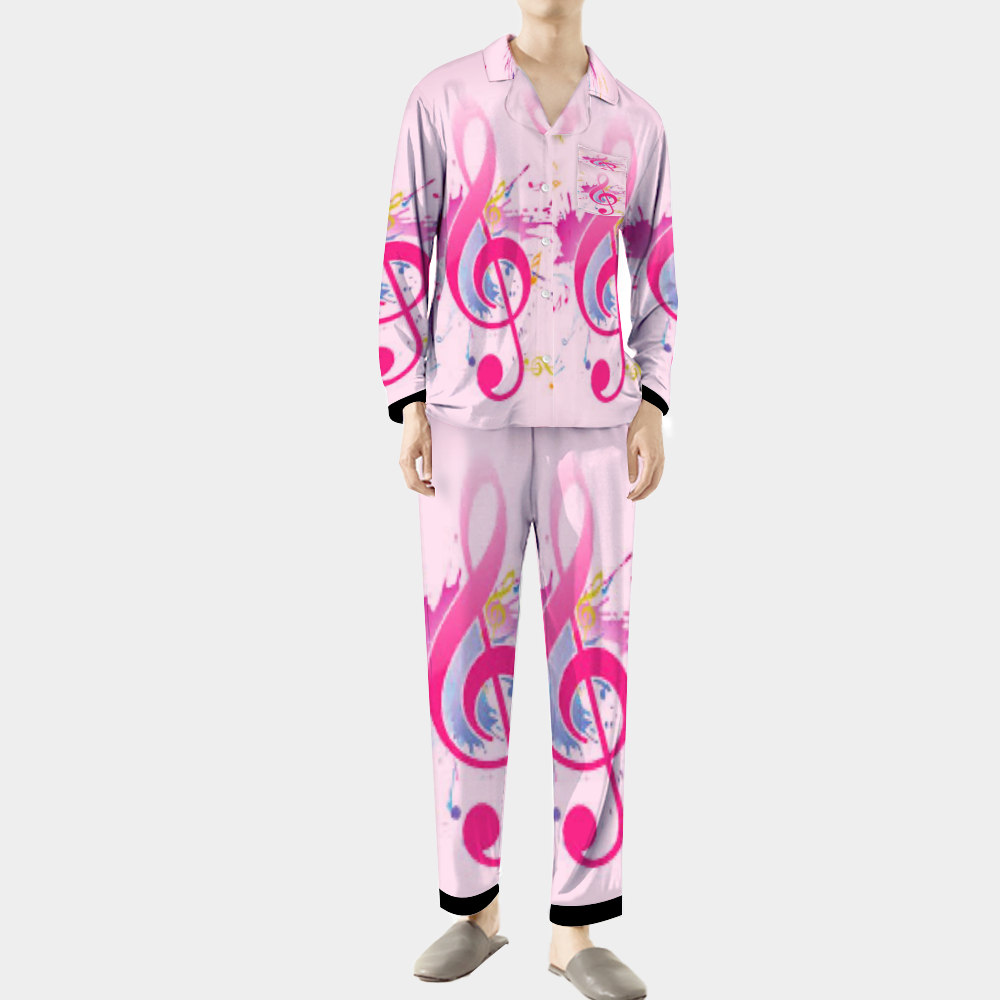 Custom Unisex  All Over Print Long Sleeve Pajamas Set of Shirt & Pants for Adults Sleeper Set Lounge Clothing