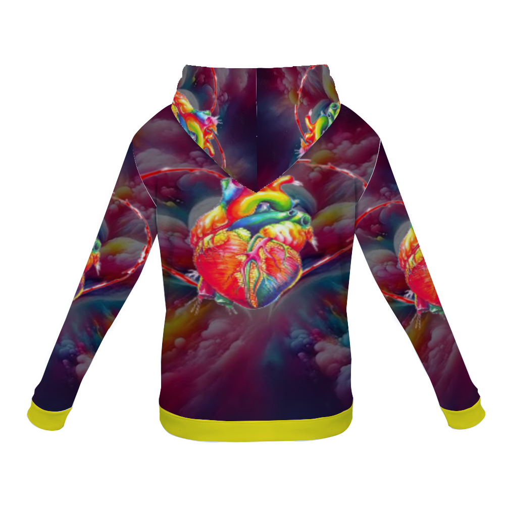 Customizable Unisex All Over Print Plush Hoodies with Pockets