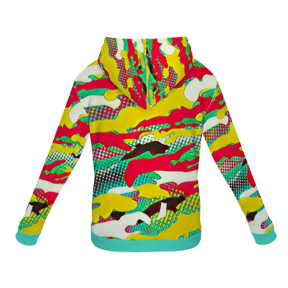 Customizable Unisex All Over Print Plush Hoodies with Pockets