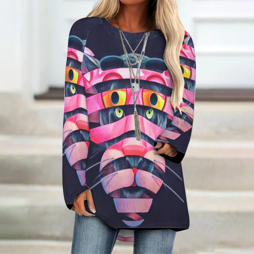 Custom Women's  Raglan Long Sleeve T-Shirt All Over Print Casual Shirt