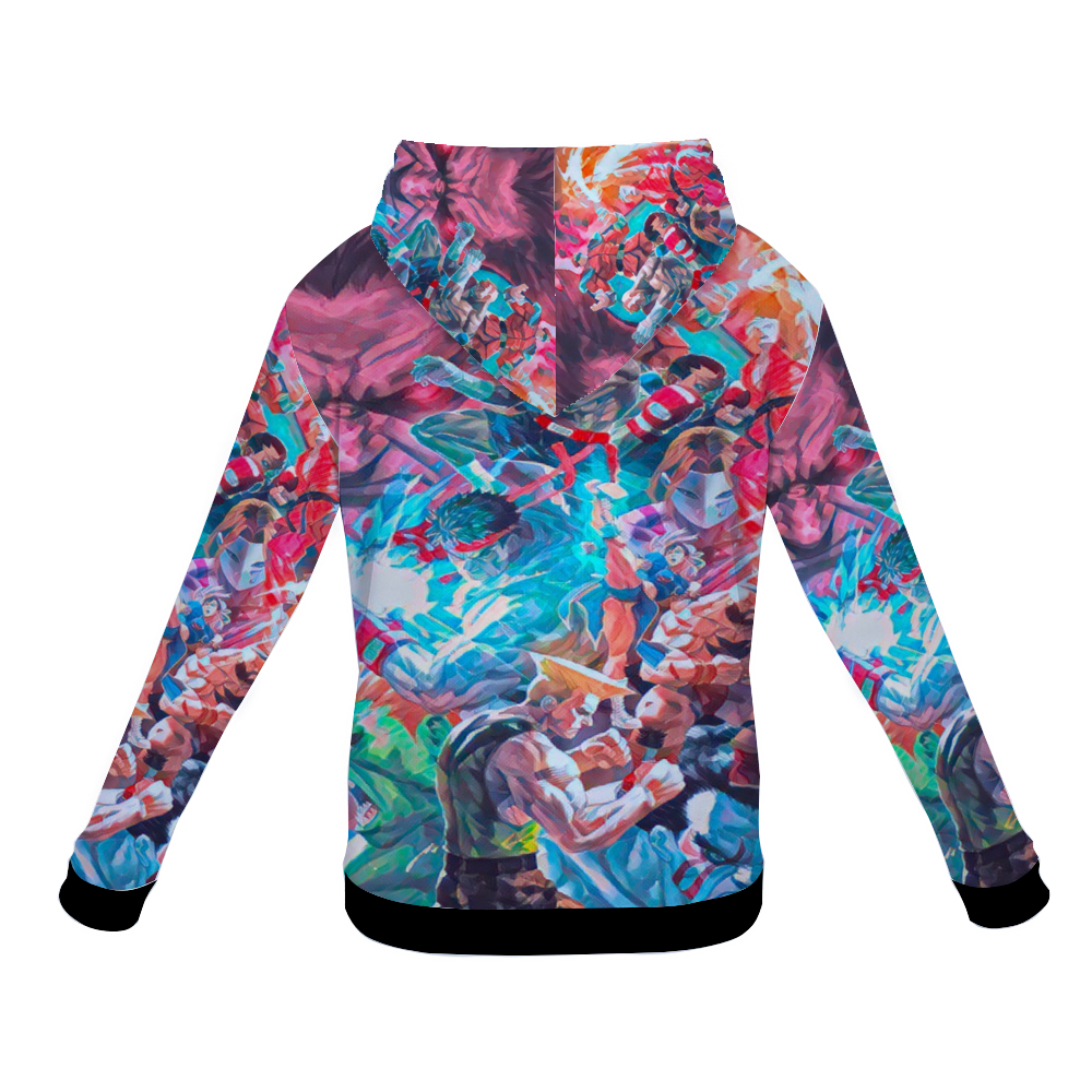 Customizable Unisex All Over Print Plush Hoodies with Pockets