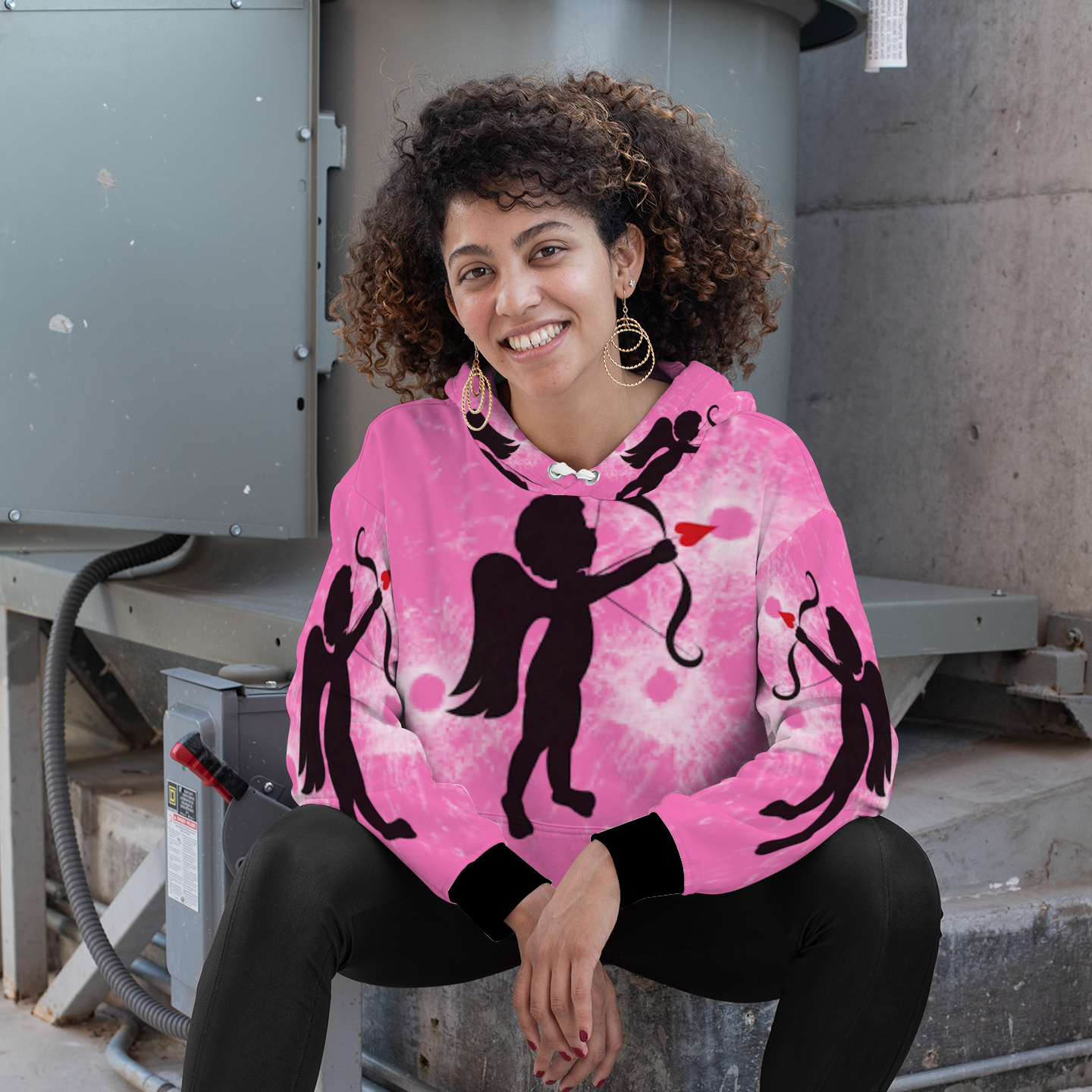 Customizable Unisex All Over Print Plush Hoodies with Pockets